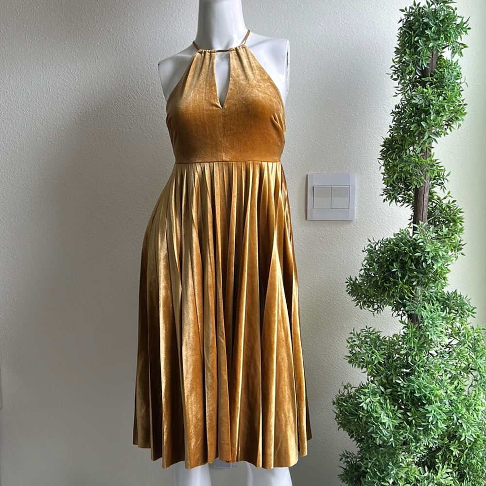 NWOT GIANNI BINI VELVET DRESS SIZE XS